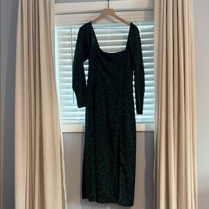 Abercrombie & Fitch Dark Green Long Sleeve Dress